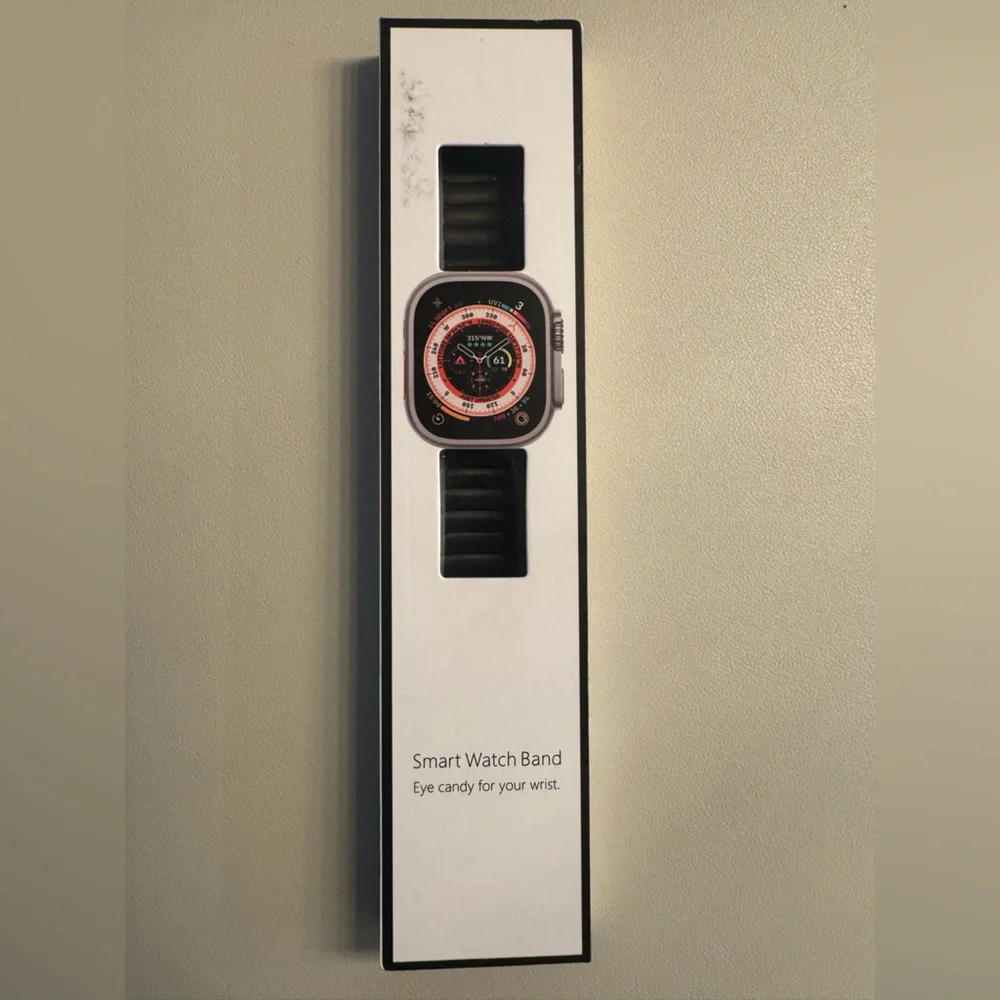 Elegant Black Smart Watch Stainless Steel Band